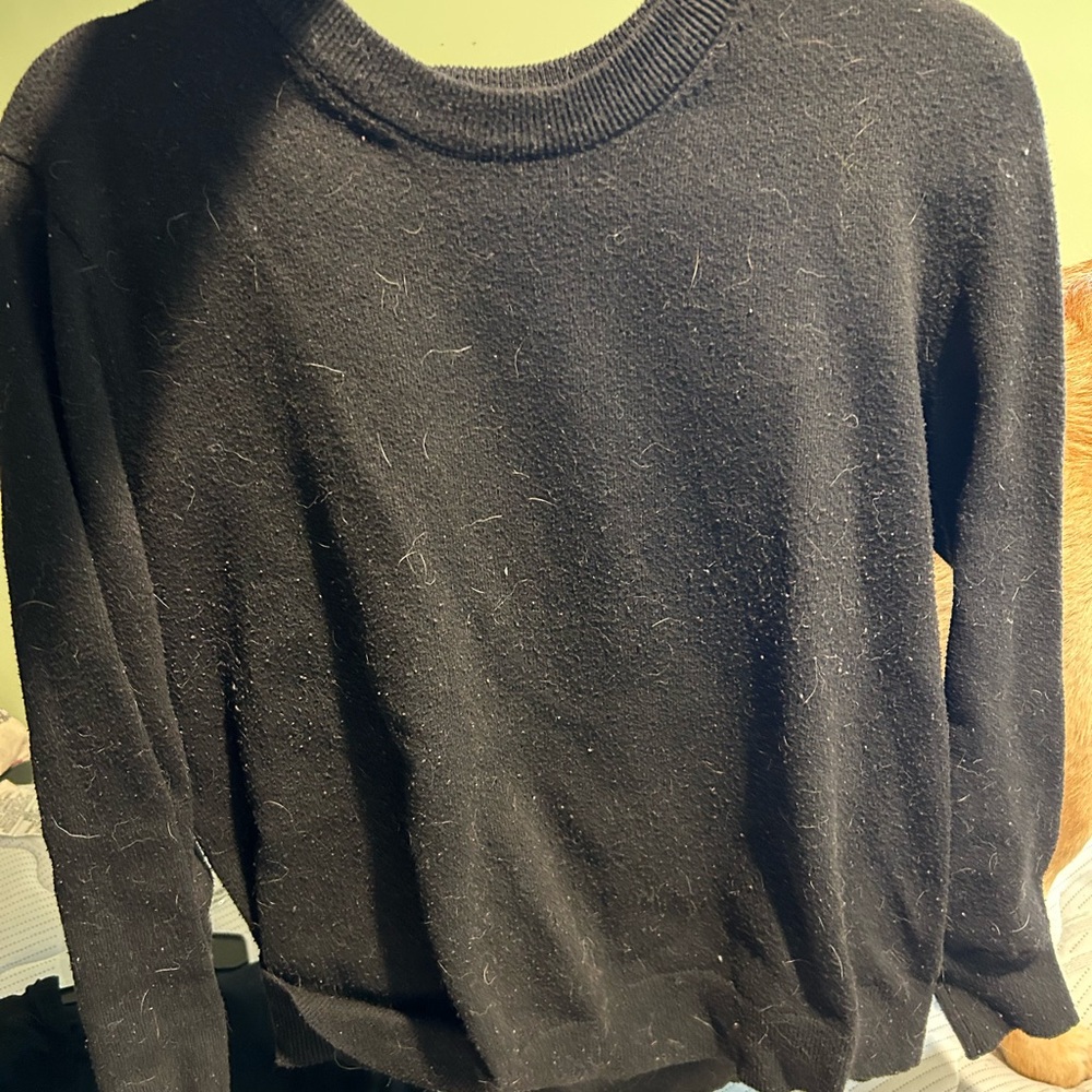 a new day Black Crewneck Sweater